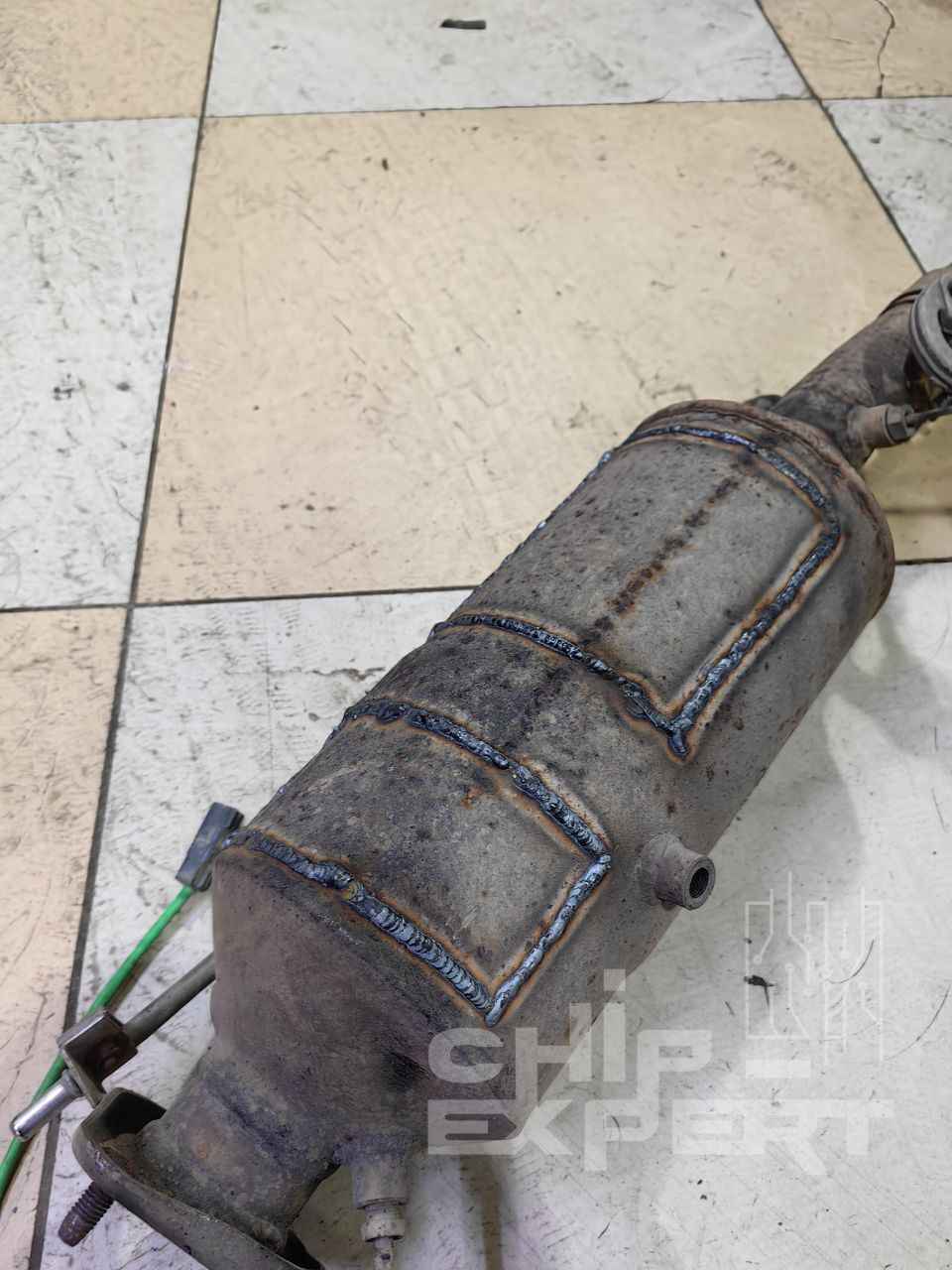 Блок сажевого фильтра и катализатора после выполнения работ