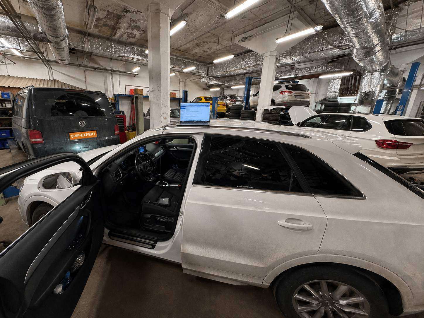 процесс чип-тюнинга Audi Q3 2015 в CHIP-EXPERT — chip-expert.pro