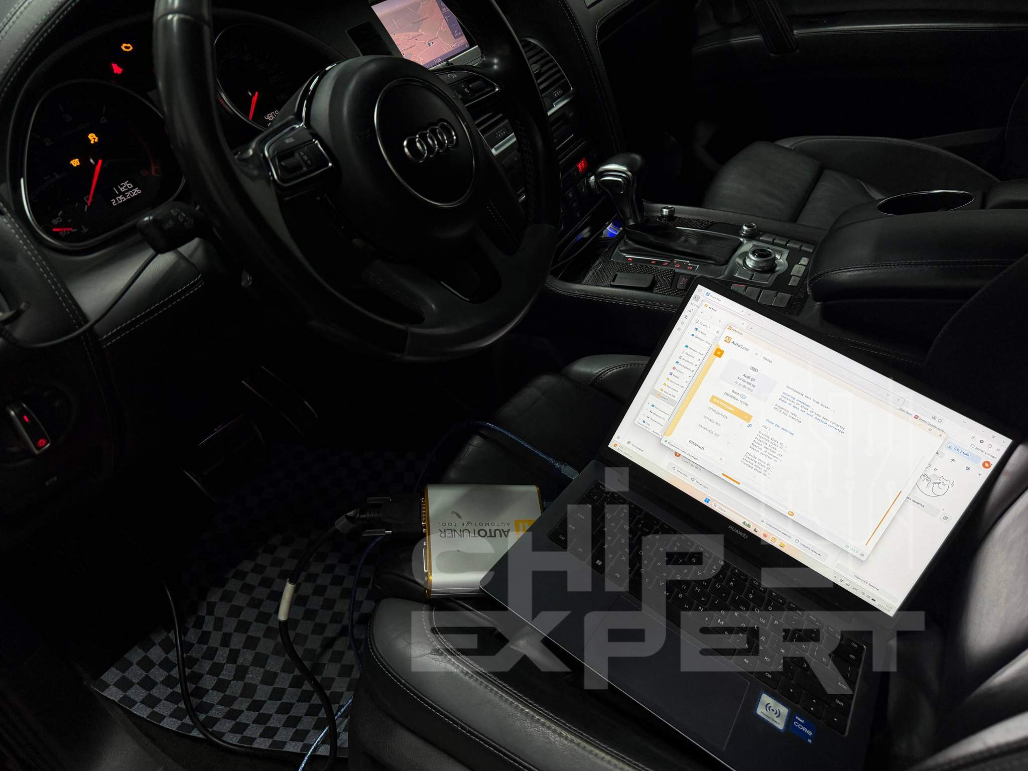 Процесс чип-тюнинга Audi Q7 2013 в Чип-Эксперт — chip-expert.pro