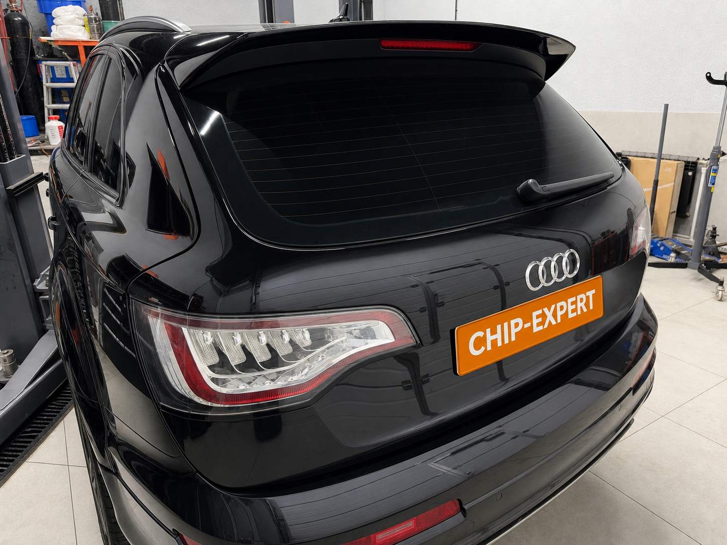 Audi Q7 2013, вид сзади в Чип-Эксперт — chip-expert.pro