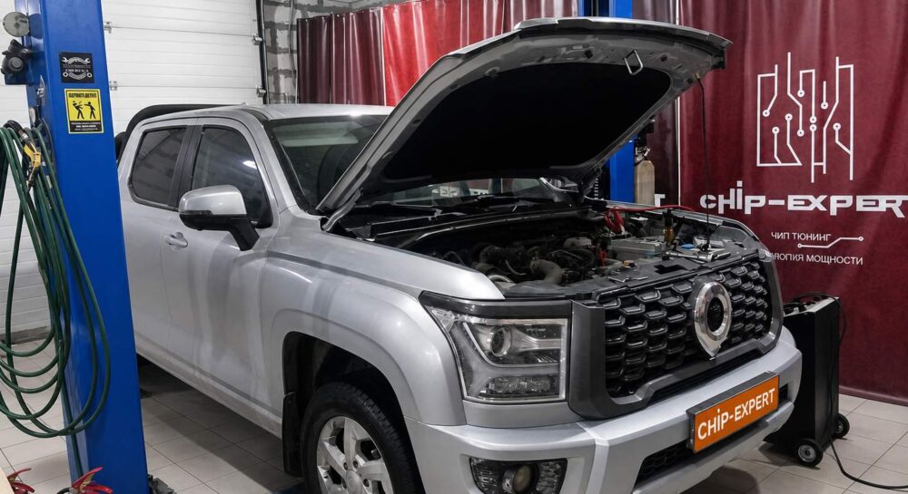 GWM King Kong 2023 в Чип-Эксперт, открытый капот перед работами с DPF и EGR — chip-expert.pro