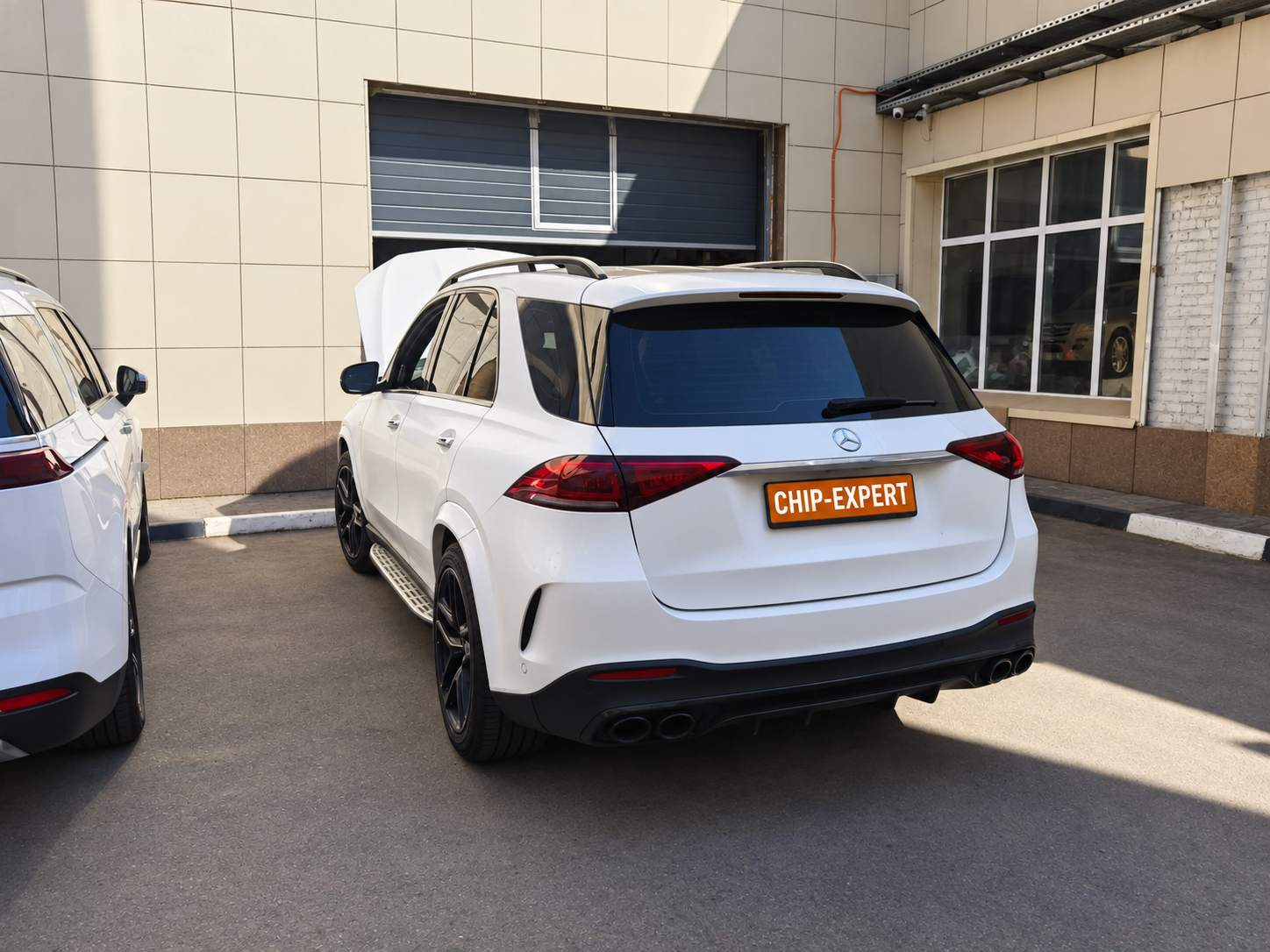 Mercedes-Benz GLE 300 d 4MATIC (W167) 2.0D 2018: вид автомобиля сзади слева. Чип-Эксперт — chip-expert.pro.